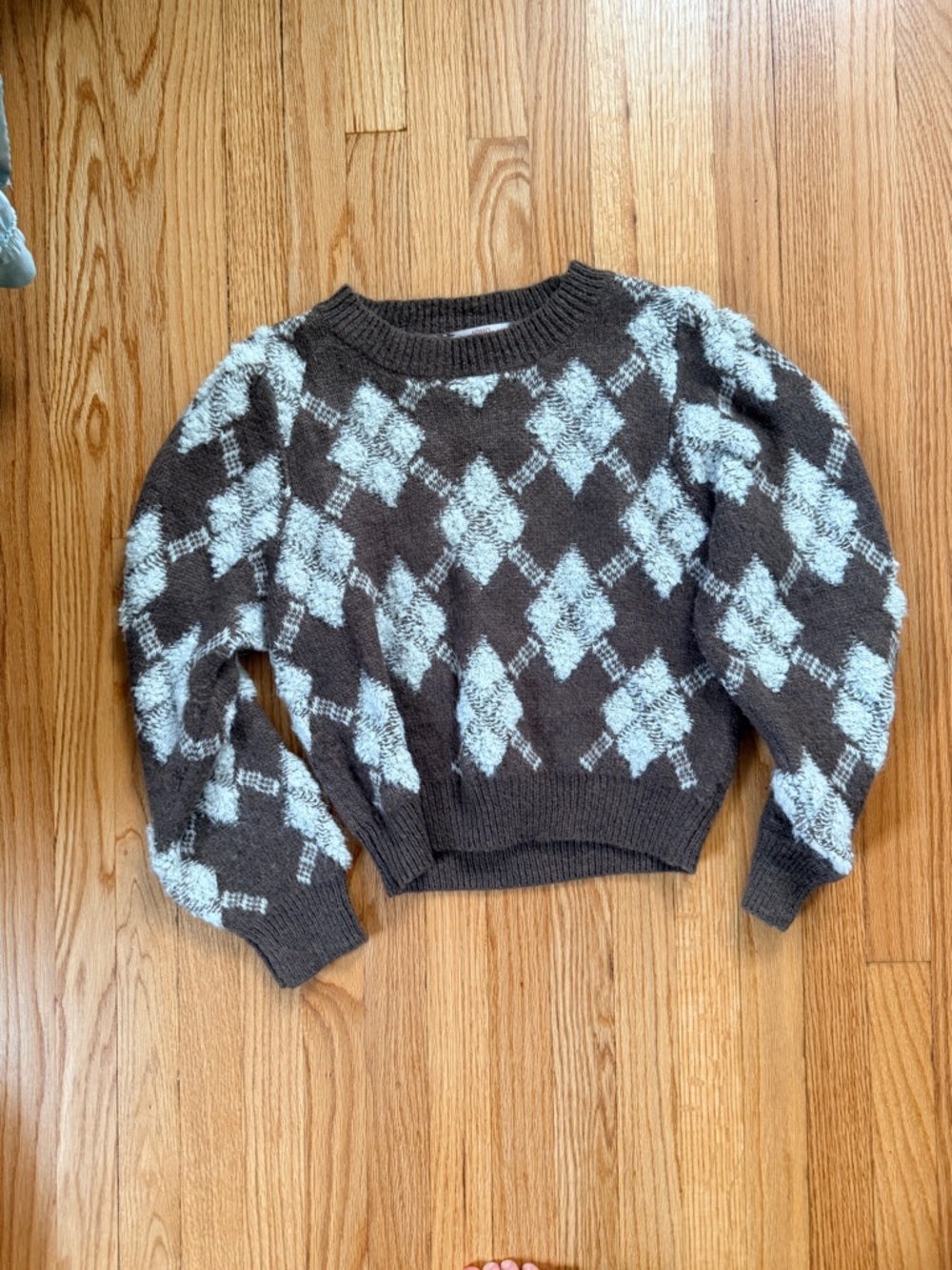 Soho Brown Sweater with Cream Argyle Pattern